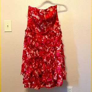 White House Black Market strapless dress with optional attachable straps